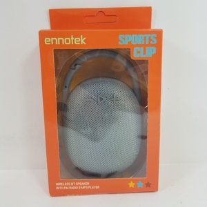 Sports clip Speaker Grey wireless with FM radio, MP3 player